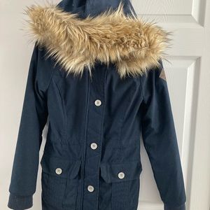 Hollister Fur Hooded Coat